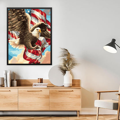 FANPUJOR Paint by Numbers Kit for Adults - DIY Painting Kits for Beginners & All Skill Levels, Relaxing Adult Paint-by-Number Kits, 16x20 Inch Eagle Design Gift & Home Décor