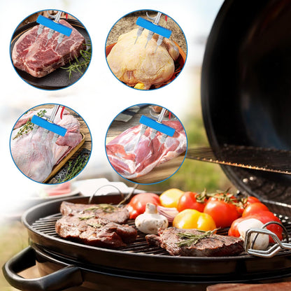 Electric Meat Injector Gun Pump with Hose, Stainless Steel Electric Marinade Injector 50W Meat Syringe Single Gun with 10 Needles for Roast Turkey, Pork, Beef (Three Needle)