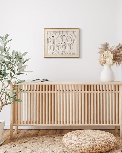 VIYYIEA Framed Wall Art - Minimalist Canvas Prints for Living Room & Bathroom Decor | 12L x 10W