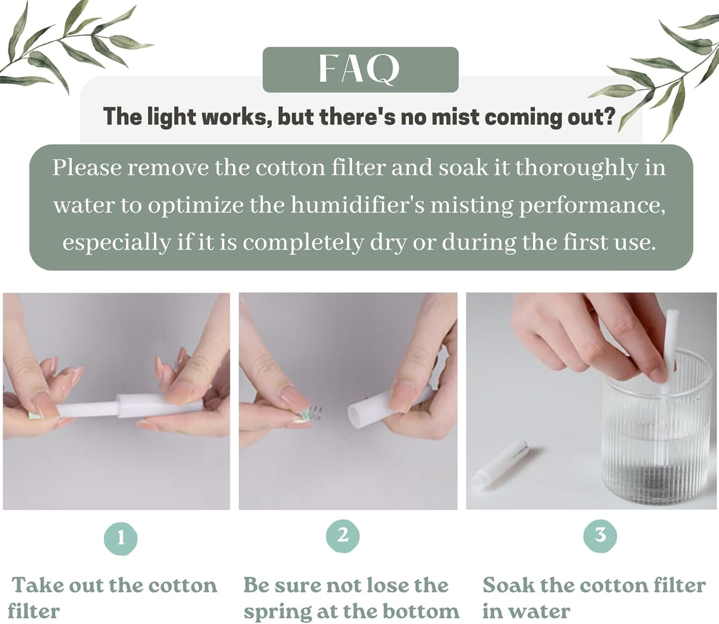 Lark Mini Humidifier - Portable Air Humidifier with USB for Bedroom, Desk, Plants & Baby Nursery, Auto Shut-Off