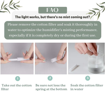 Lark Mini Humidifier - Portable Air Humidifier with USB for Bedroom, Desk, Plants & Baby Nursery, Auto Shut-Off