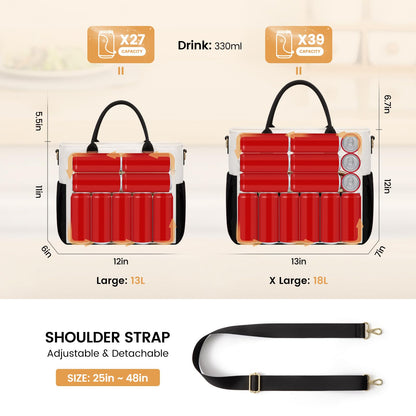 LOVEVOOK Insulated Lunch Bag Women,Wide Opening Adult Lunch Box Women,Large Leakproof Cooler Bag for Work Picnic Beach Family College,Lunch Teacher Tote Bag with Adjustable Shoulder Strap Cup Holder