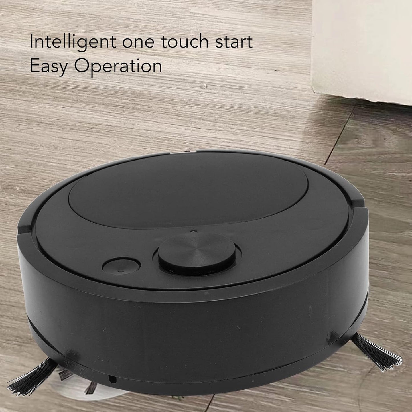 Smart Sweeping Robot Vacuum Cleaner, ABS Multifunctional with USB Charging, Automatic Avoidance (Black)
