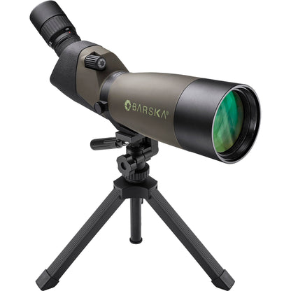 Barska Blackhawk Waterproof 20-60x80 Angled Green Spotting Scope with Tripod for Birding Hunting Shooting Travel Sport Events