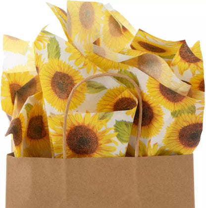 Sunflower Tissue Paper - Sun Flowers - 20" x 20" | 24 Sheets
