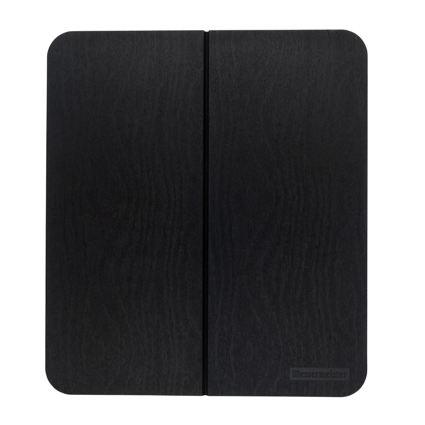 Messermeister Adventure Chef Folding Faux Wood Cutting Board, Black - Durable TPE - Resists Cold/Heat Warping, Shrinking & Swelling - Compact & Portable - 10.75 x 9.5”