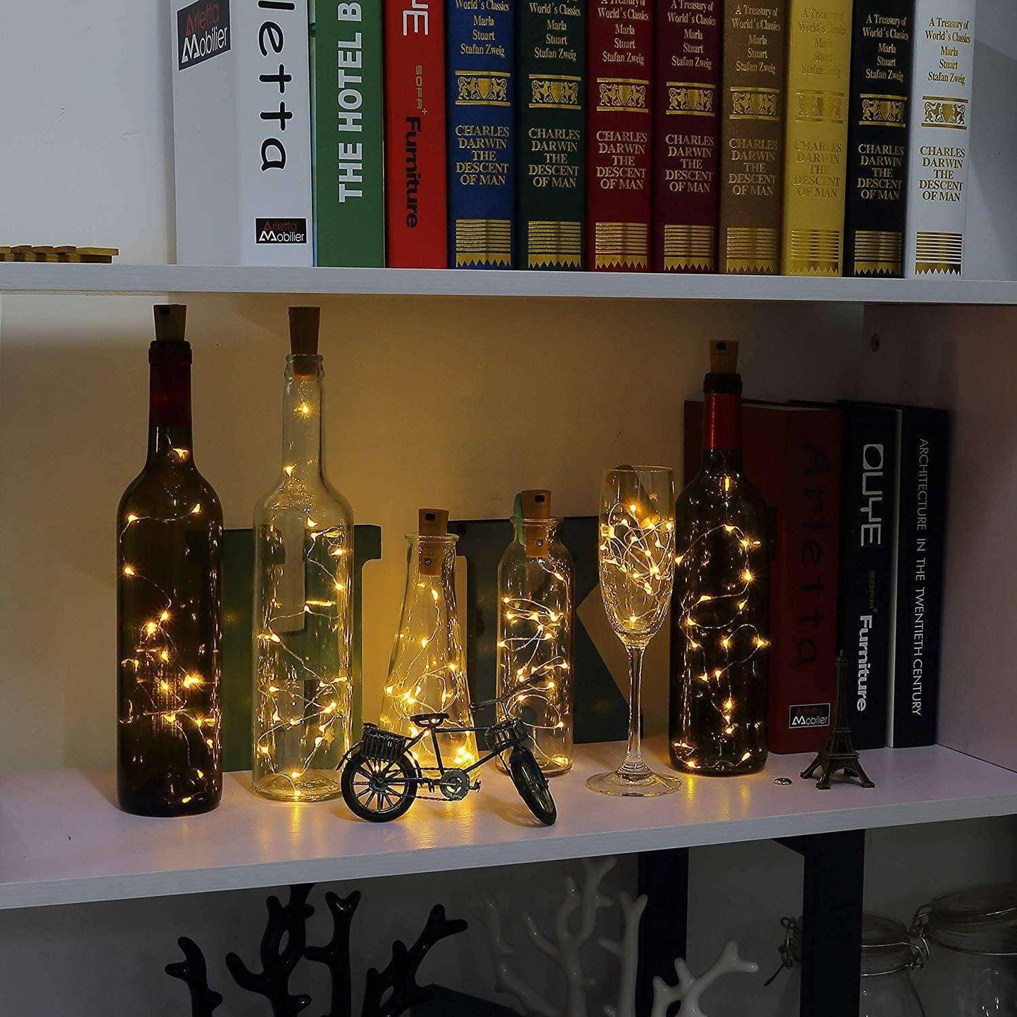 15 Pack 20 6.5 VOOKRY Wine Bottle Lights with Cork, LED ft Cork Lights Battery Operated Mini Copper Wire Bottle Lights