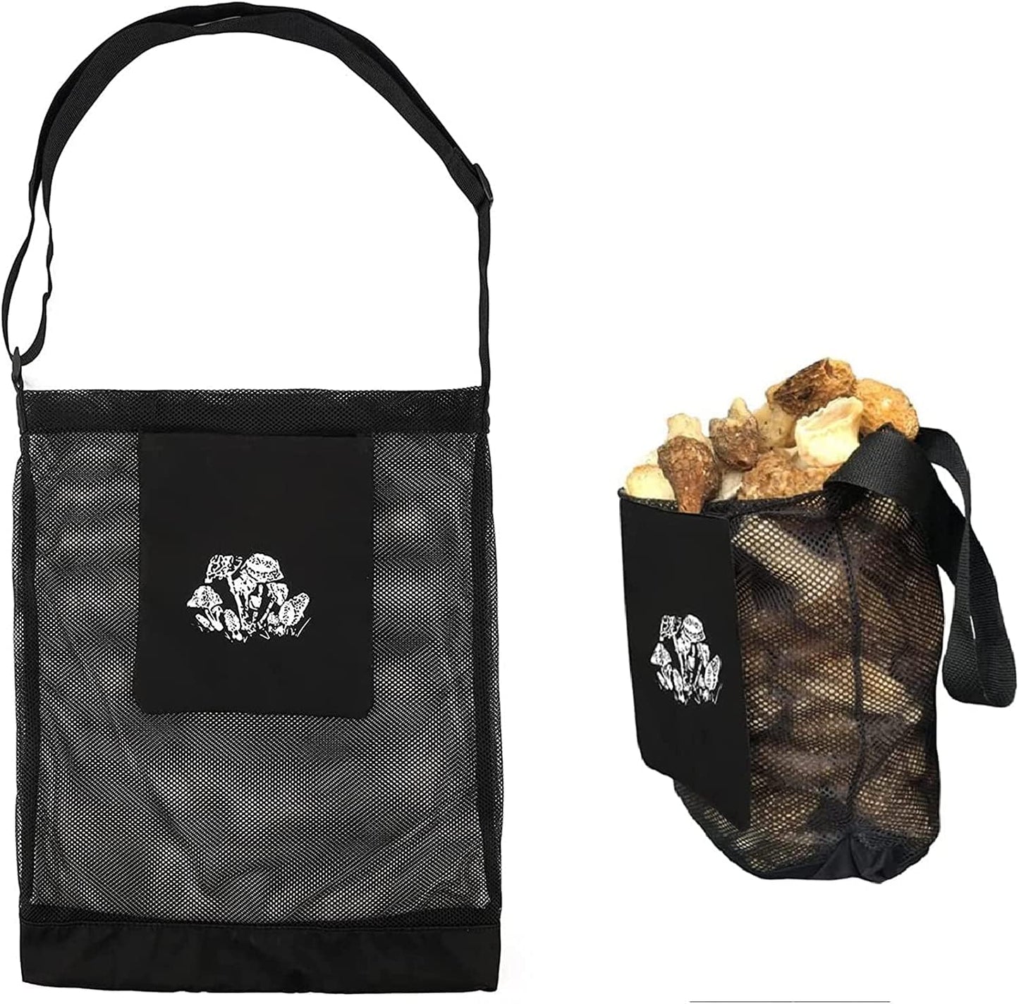 Qchengsan Foldable Mesh Harvest Basket for Fruits and Mushrooms