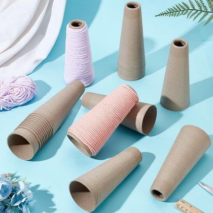 PH PandaHall 20PCS Wool Winding Tube Cone Shape Roll Tubes Yarn Ball Winding Tube Kitting Winder Cardboard Thread Organizer Embroidery Weave Storage for Crochet Sewing Needlework, 6.9x2.8inch