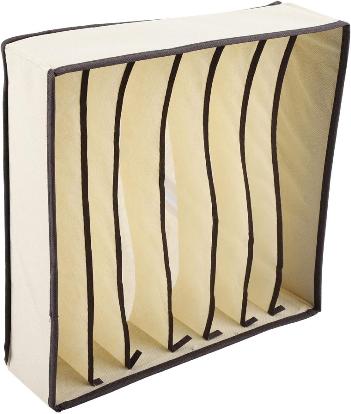 Aramox Portable Foldable Divider Storage Box Case for Bra Underwear Sock, 7 Grids for Organization