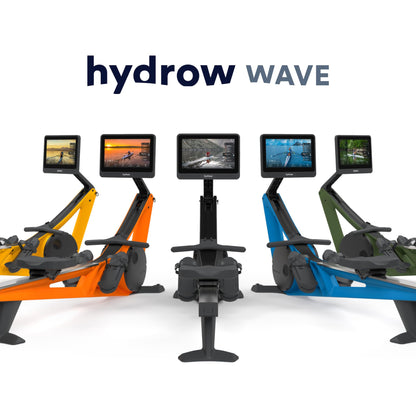 Hydrow Wave Rowing Machine with Immersive 16'' HD Touchscreen - Live Home Workouts Membership (Sold Separately), Electromagnetic Drag Technology, 375 lb Weight Capacity, Pirate Black (MNRW02A)