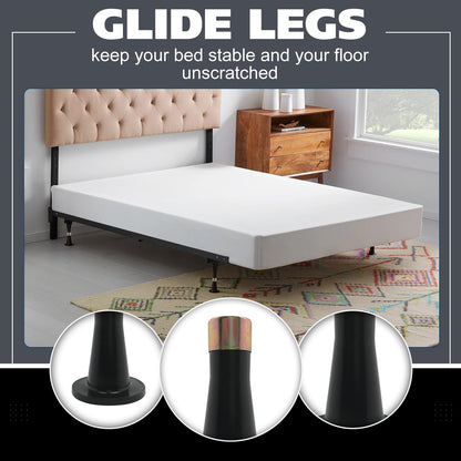 Kings Brand Furniture - Plastic Bed Frame Glide Legs | Set of 6 Replacement Feet for Bed Frame Wheels