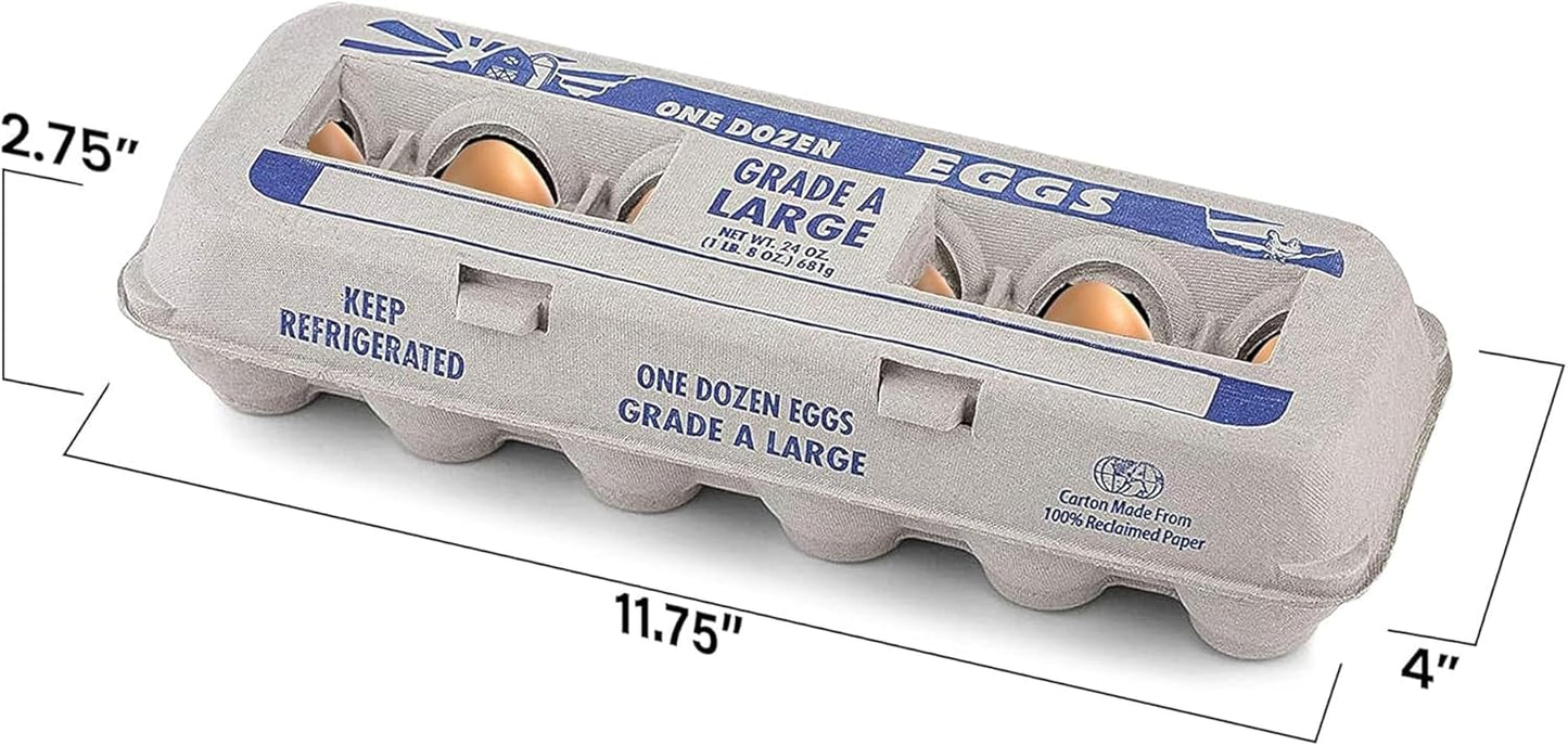 12 (Pack 15) MT Products Printed Empty Egg Cartons Holds Eggs - Cardboard Crate for Eggs of - Made in USA