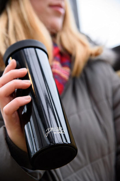 bobble French Coffee Presse, On-The-Go Use, Quick Brew, 14 oz, Peacock