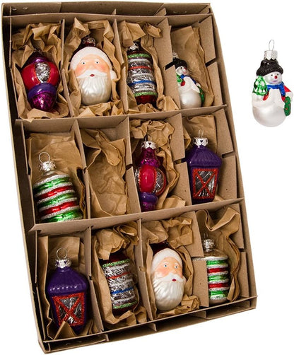 Kurt Adler Early Years Glass Ornament, Set of 12, 2.5-Inch, Christmas