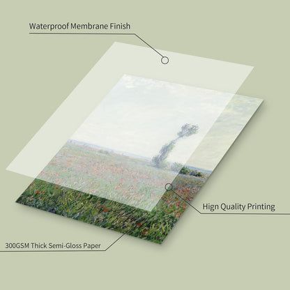 QIAOMICS Vintage Wall Art Prints, Rustic Aesthetic Farmhouse Poster, Flower Landscape Painting