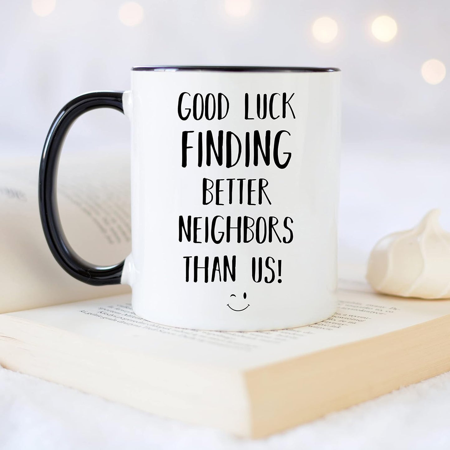 YouNique Designs Goodbye Neighbor Mug, 11 Ounces, Moving Away Coffee Cup for Friends and Neighbors