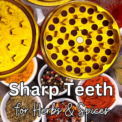 2.5 inch 2.5 Inches 3 Inches) Spice Grinder. herb grinder with jar attached. Jar offers a larger storage capacity.