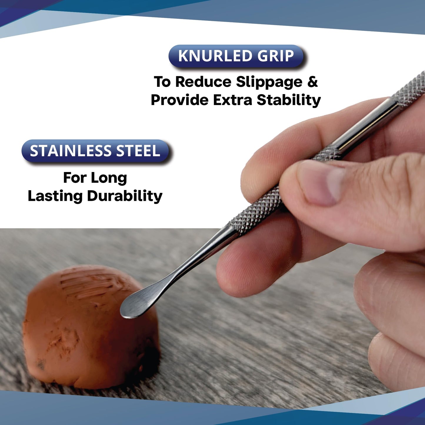 SE 12-Piece Stainless Steel Wax Carvers Set, Wax & Clay Sculpting Tools, Double Ended Carving Kit for Modeling, Sculpting and Shaping, Silver - DD312