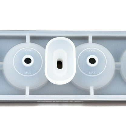 Jumbo Round Ice Cube Tray Set of 3 – 2” Large Sphere Ice Molds, Platinum Silicone, Easy-Fill Design, Dishwasher Safe, Makes 12 Big Ice Balls