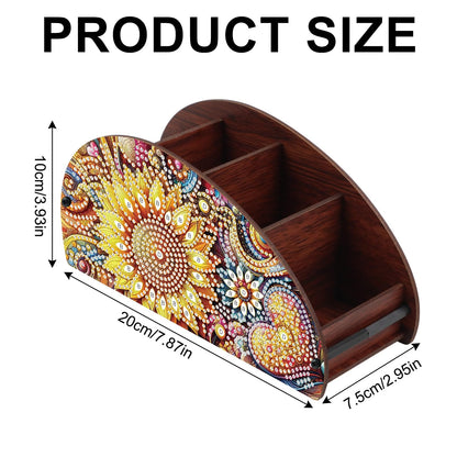 MVVMTOP Diamond Art Painting Organizer Box, DIY Sunflower Design Special Shape Diamond Partial Mosaic Handmade Making Kit Organizer Box, Modern Home Dining Living Room Table Top Decor Art Decoration