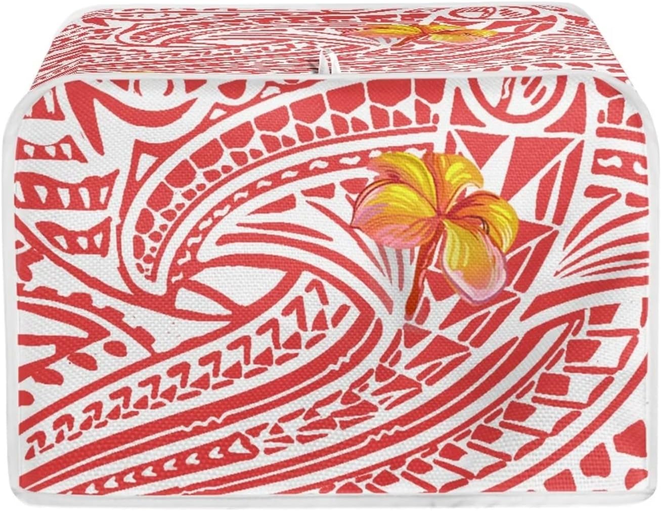 Polynesia Flower Durable Toaster Cover, Washable Dustproof Small Appliance Protection