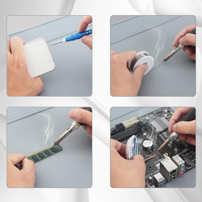 VOTCT Soldering Mat Large Grey Silicone Electronics Repair Work Mat Heat Resistant 932℉ Solder Mat for Soldering Station Laptop Watch Cellphone Computer,Size 20 * 13.5 in