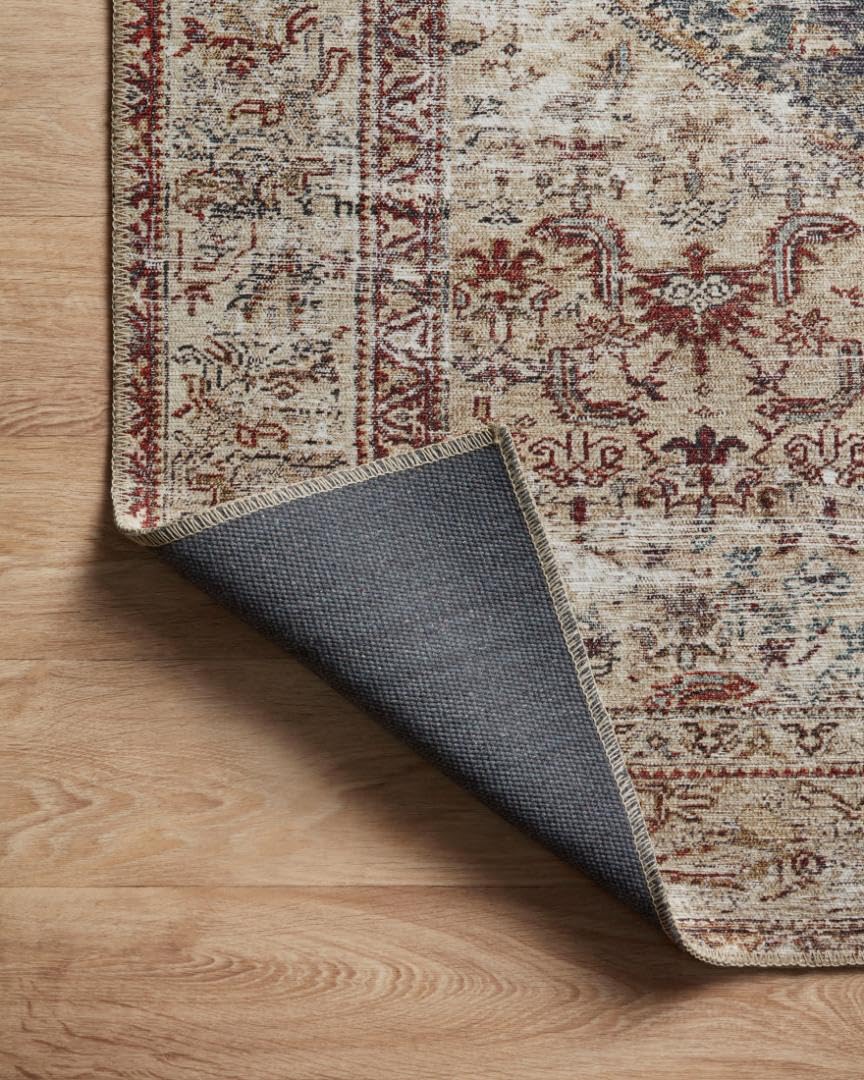 Loloi Amber Lewis Georgie Collection GER-04 Teal/Antique 10'-0" x 14'-0", .19" Pile Height, Area Rug
