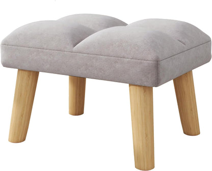 15.74" D11.81" W10.62" UHBD032G YMYNY Footstool, Small Ottoman Stool Chair with Wooden Legs, Modern Padded Sofa Seat