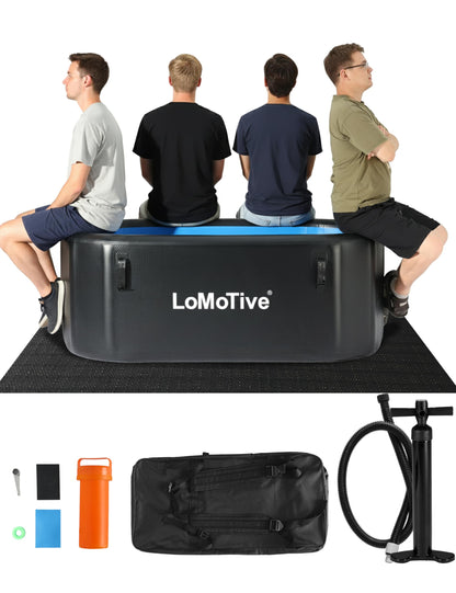 Cold Plunge Tub for Ice Bath and Recovery, 67” Inflatable Ice Bath Tub with Lid, 10cm Thick Insulated Portable Ice Tub for Athletes, Home & Outdoor Cold Therapy, 225 Gallon Large Ice Bath