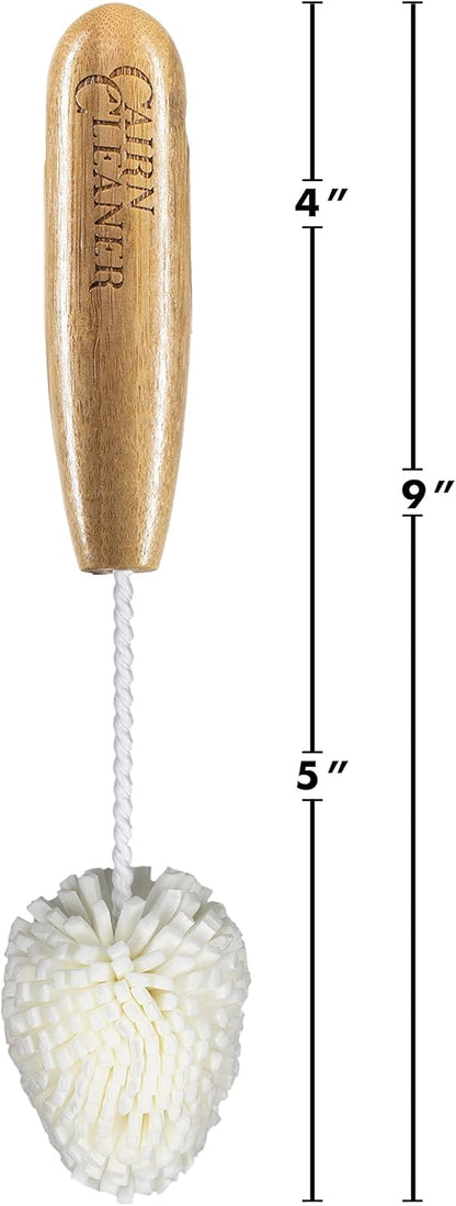 Whiskey Tasting Glass Brush - Natural Bamboo 3-Pack, Also for Wine Glasses and Champagne Flutes