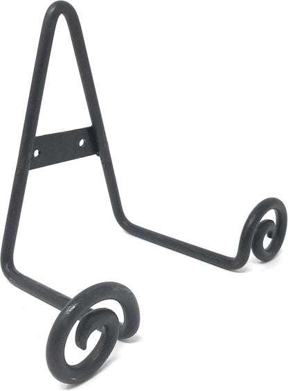 India Handicrafts Swirl Black 5 inch Iron Metal Decorative Display Easel