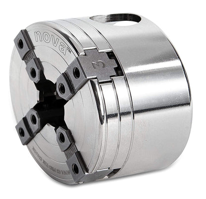Nova Pro-Tek 48296 G3 Wood Lathe Chuck Kit with 3 jaw sets (2" Standard, 4" Bowl Jaws, and 1" Pin Jaws) insert version, with adapter insert (with ILNS 1-1/4" x 8tpi Insert)