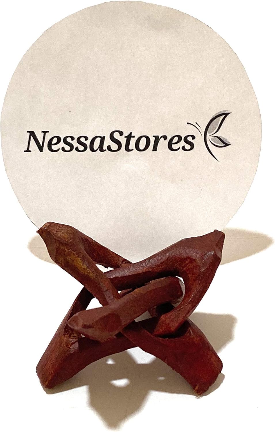 Carved Tripod Wood Stand Holder 2" #JC-044, 15 pcs