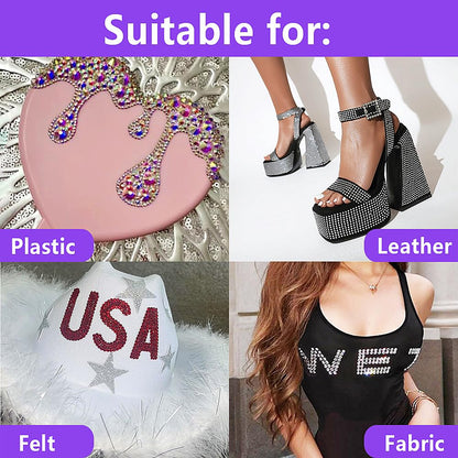 blinginbox Hotfix Applicator Tool DIY Hot Fix Rhinestone Setter Hot Fixed Kit 6000 Pcs 30/20/16/12/10/6SS 16 Colors Bigger Crystal Gems Picker Bedazzler Kit with Rhinestones Bedazzler Gun