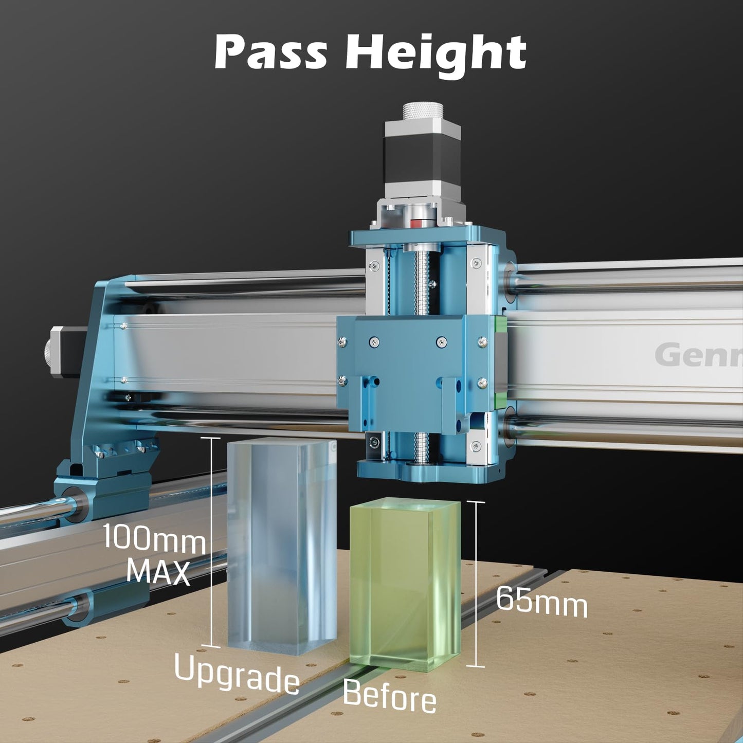 SainSmart Genmitsu 4040-PRO MAX CNC Router, 710W Trimmer & Linear Rail Driven, Work Area 410 x 405 x 77mm, for Wood Metal Acrylic Cutting Milling, GRBL Control