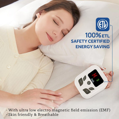Sealy Heated Mattress Pad King Size 78x80 Inch with Dual Control 10 Heated Settings | Zone Heating Electric Mattress Pad | Auto Shut Off 1-9 Hours| Fit Up to 17" Deep Pocket | Machine Washable