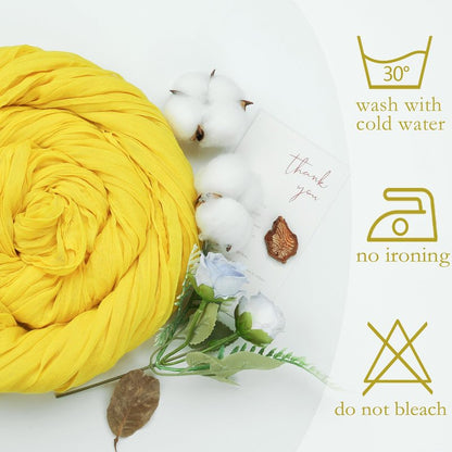 6 Pack Lemon Yellow Table Runner 10ft Boho Gauze Fabric Cheesecloth Table Runner 35 x 120 Inch Rustic Sheer Runner for Holiday Baby Shower Home Décor Party Wedding Decoration