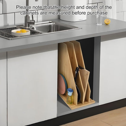 YeeBeny Tray Dividers for Cabinets,Td3 Tray Dividers for Kitchen Cabinets,Vertical Cabinet Organizer for Pans, Lids, Pot And Pan, Cookie Sheets, Cutting Boards Kitchen Storage, 12in Lx15.5in Wx23in H