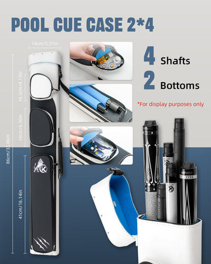 KONLLEN 2.0 Pool Cue Complete Set with Case & Extras | Hand-Inlaid Carbon Fiber Pool Cue with Professional Taper | Low Deflection Shaft for Adults & League Players