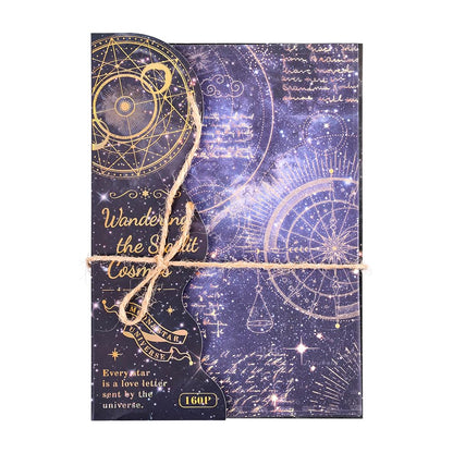 icceemee 160 Sheets of Starry Sky Scrapbook Paper, journaling Scrapbook Supplies Craft Collage Paper Set, Junk Journal Bullet Journal Poster Room Decor for Card Making Decorative Gifts