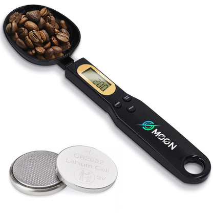Digital Measuring Spoon Scale 500g/0.1g – Precision Coffee, Cooking & Baking Scale – Great Holiday Gift Under $15 for Coffee Lovers & Home Cooks – LCD Display, Batteries Included