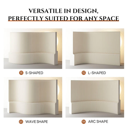 Foldable Room Divider Panel, Honeycomb Structure, Lightweight, Freestanding Privacy Screen for Office, Home, Studio, Temporary Wall Divider for Space Separation (118x10x71in)