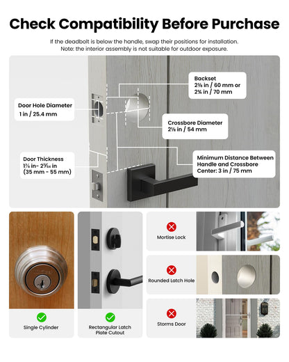 Lockin Veno Pro - All-in-One Smart Lock for Front Door - Palm Vein & Fingerprint Keyless Entry - 2K 180° Video, WiFi, Motion Sensor, 32GB Storage - No Monthly Fee
