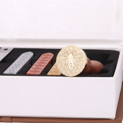 Yoption Bee & Honeycomb Wax Seal Stamp Kit with Sealing Wax Sticks
