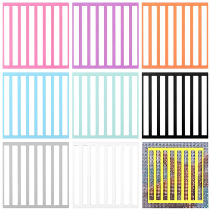 9Pcs Diamonds Painting Rulers 9 Colors Diamond Ruler Reusable Diamond Kit Alignment Tool Painting Guide for Diamonds Painting Enthusiasts