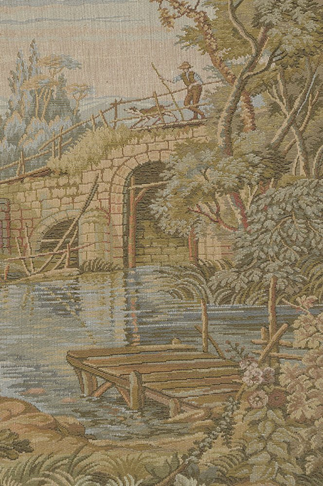 C Charlotte Home Furnishings Inc Washing Day at the Mill Horizontal Italian Tapestry Wall Hanging - Large: 65.00' x 45.00' Cotton/Viscose/Polyester/By Francois Boucher