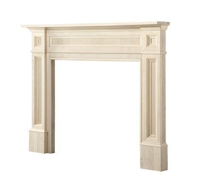 Pearl Mantels ARYB50140 Rich Architectural Quality Wood Mantel Surround, 50"W x 42"H, Unfinished