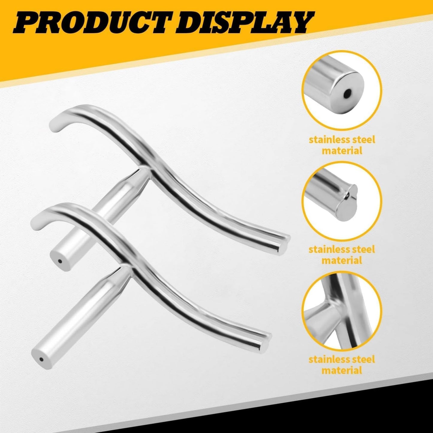 Jecoupoon 12 Inch Stainless Steel Curved Lathe Tool Rest, Shaped Wood Lathe Tool Rest for Bowl Turning, Wood Lathe Tool Holder, Wood Lathe Turning Accessories, 1 or 5/8 In Column (1")