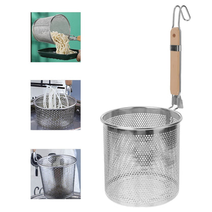 1pc Stainless Steel Filter Spoon Handle Colander Practical Cookware Strainer Kitchen Cookware Noodle Colander Stainless Steel Cooking Tool Kitchen Supply
